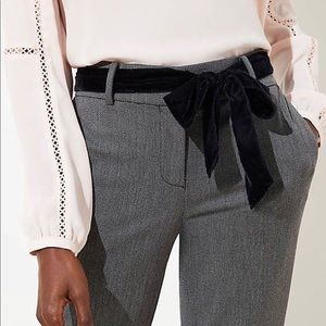LOFT Marisa Crop Pant with Velvet Tie Size 4
